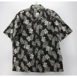 VINTAGE Lee Shirt Large Hawaiian Camp Button Down Floral Aloha 90s NEW